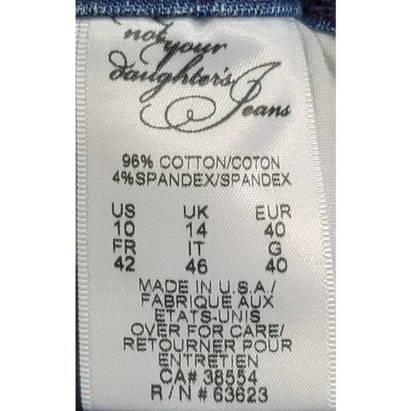 Not Your Daughters Jean Dark Blue Denim Jeans 10 Lightweight 5 Pocket Design - Picture 4 of 5